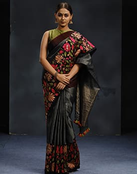 Buy Sharince Boutique Kalyani Silk Cotton Sarees With Contrast Blouse