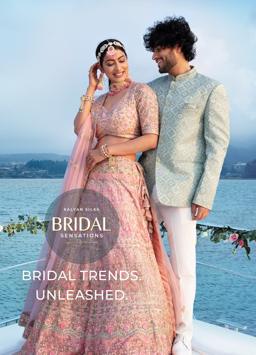 Bridal Half Sarees by Kalyan Silks  Silk saree blouse designs, Saree  blouse designs, Stylish sarees