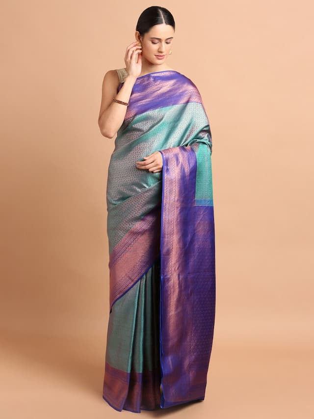 Buy Sharince Boutique Kalyani Silk Cotton Sarees With Contrast Blouse